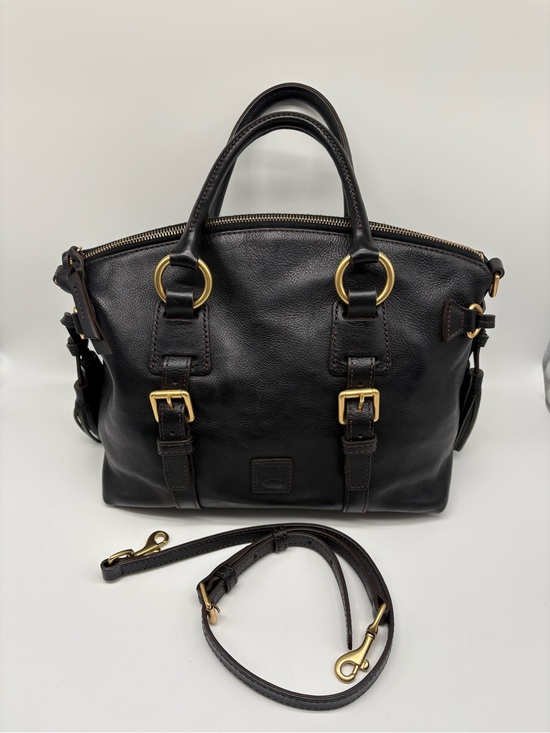 Dooney & Bourke Handbags - Dooney & Bourke Black Florentine Leather Bristol Satchel